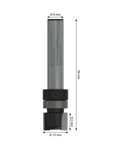 Bosch Pro 12.7x9.5 mm Üst Rulmanlı Gömme Trim Freze Ucu 2608629676