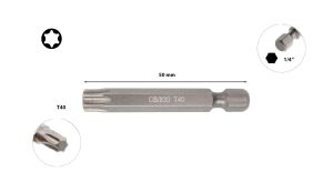 Ceta Form T40 x 50 mm Torx Bits Uç CB/830