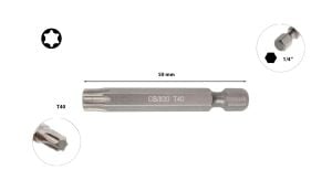 Ceta Form T40 x 50 mm Torx Bits Uç CB/830