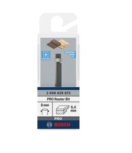 Bosch Pro 6.35x20 mm Alt Rulmanlı Gömme Trim Freze Ucu 2608629673