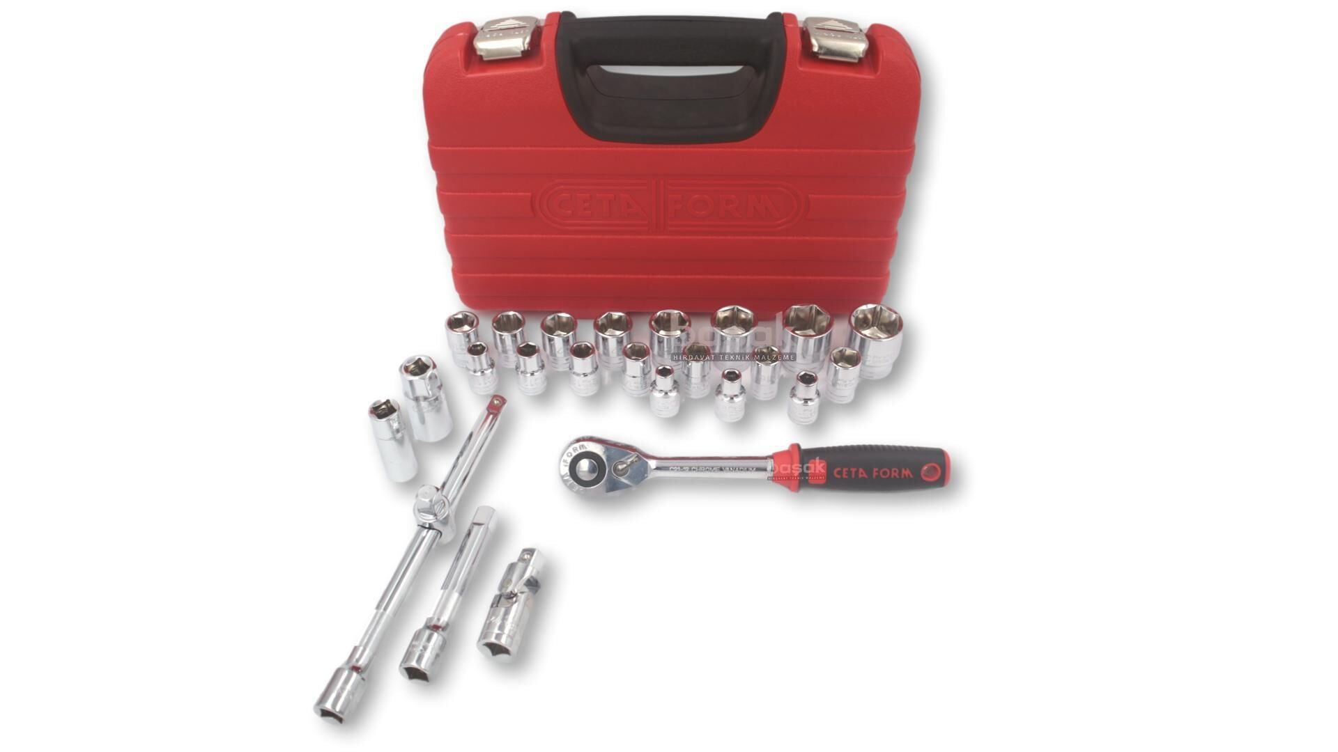 Ceta Form 25 Parça 1/2” 6 Köşe Lokma Takımı Plastik Çanta C20-25PH2