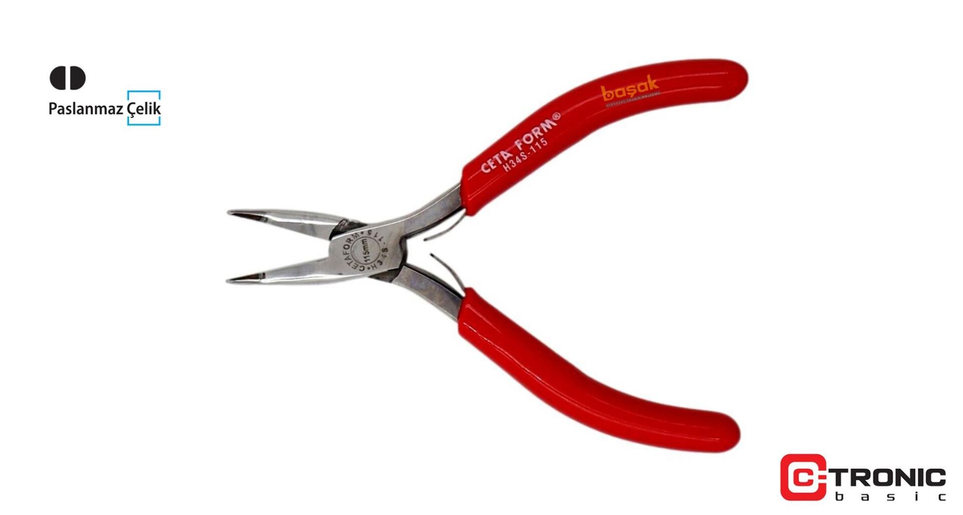 Ceta Form 115mm Elektronikçi Eğri Kargaburun H34S-115