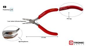 Ceta Form 115mm Elektronikçi Eğri Kargaburun H34S-115