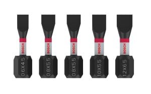 Bosch PRO Impact 5 Parça Düz Vidalama Uç Seti 2608521U60