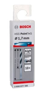 Bosch HSS PointeQ 1.7 mm 10'lu Metal Matkap Ucu 2608577185