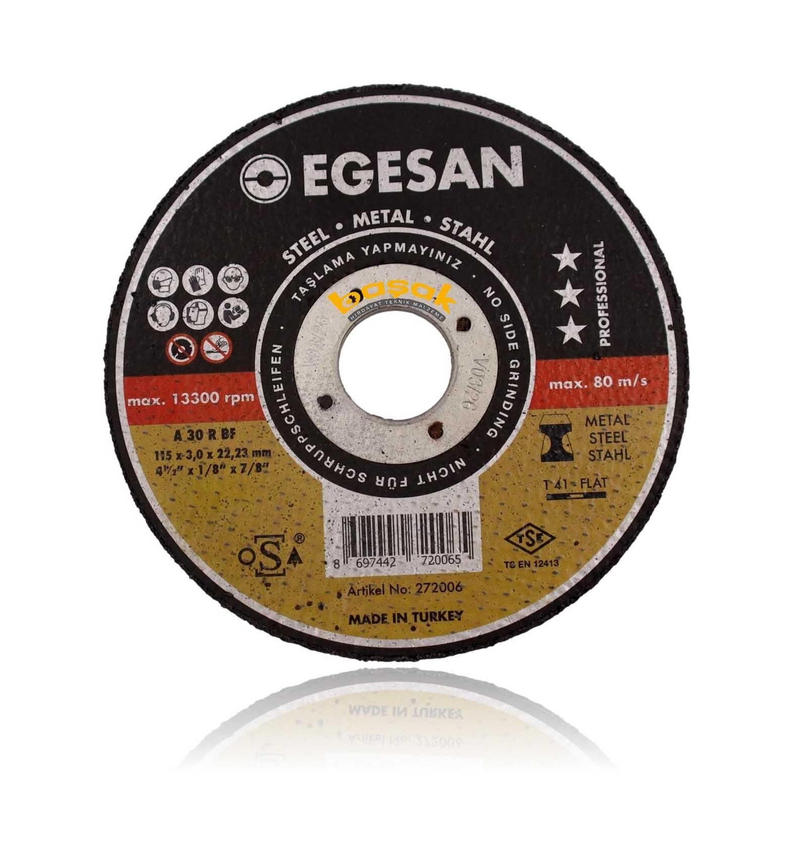 Egesan 115x3x22 A Metal Kesme Taşı
