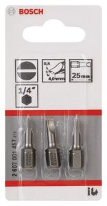 Bosch Düz Bits Uç S0,5x4,0x25 mm 3'lü ExtraHard 2607001457