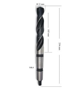 MTE 33 mm Mors Konik Saplı Matkap Ucu HSS (DIN 345)