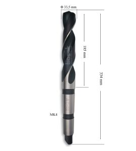 MTE 33,5 mm Mors Konik Saplı Matkap Ucu HSS (DIN 345)