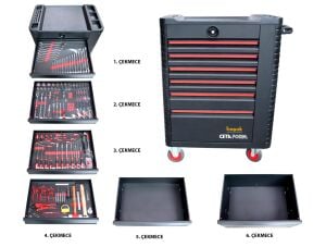 Ceta Form GT-MAX 232 Parça Dolu Takım Arabası 6 Çekmeceli (A50TK-232/2A01M)