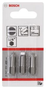 Bosch Düz Bits Uç S1,2x6,5x25 mm 3'lü ExtraHard 2607001466