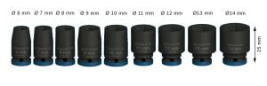 Bosch Pro 1/4'' 6-14 mm Havalı Lokma Takımı 2608003034