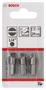 Bosch Düz Bits Uç S1,2x8,0x25 mm 3'lü ExtraHard 2607001468