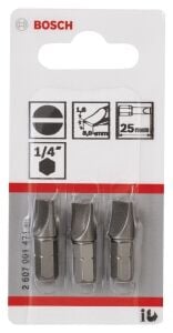Bosch Düz Bits Uç S1,6x8,0x25 mm 3'lü ExtraHard 2607001471