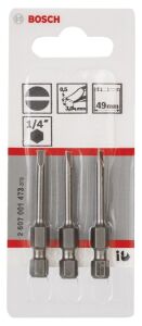 Bosch Düz Bits Uç S0,5x3,0x49 mm 3'lü ExtraHard 2607001473
