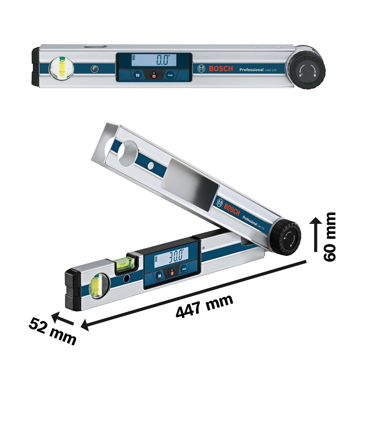 Bosch GAM 220 Dijital Açı Ölçer 0–220° 0601076500
