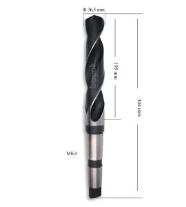 MTE 36,5 mm Mors Konik Saplı Matkap Ucu HSS (DIN 345)