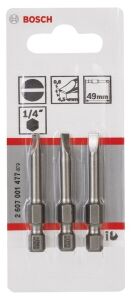 Bosch Düz Bits Uç S0,6x4,5x49 mm 3'lü ExtraHard 2607001477