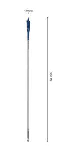 Bosch 12x400 mm Expert Yaprak Matkap Ucu 2608900340
