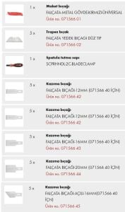 Würth Kazıma ve Bıçak Seti 27 parça 07156640
