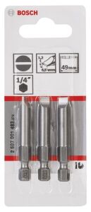 Bosch Düz Bits Uç S1,2x6,5x49 mm 3'lü ExtraHard 2607001483