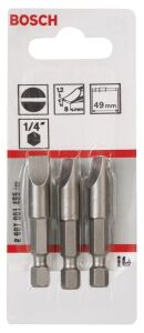 Bosch Düz Bits Uç S1,2x8,0x49 mm 3'lü ExtraHard 2607001485