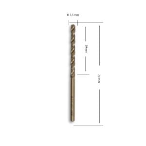 MTE 3,5 mm Paslanmaz Matkap Ucu Altın Seri HSS-E DIN 338