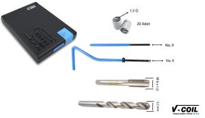 V-Coil M 6 x 1,0 Helicoil Tamir Seti Matkap Uçlu 04010