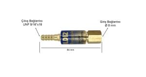 Yıldız 1228 Alev Emniyet Valfi Hamlaç Arkası Oksijen 4542 ve 4543 için