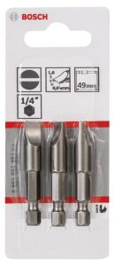 Bosch Düz Bits Uç S1,6x8,0x49 mm 3'lü ExtraHard 2607001487