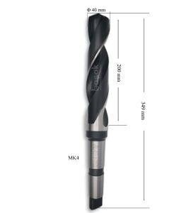 MTE 40 mm Mors Konik Saplı Matkap Ucu HSS (DIN 345)