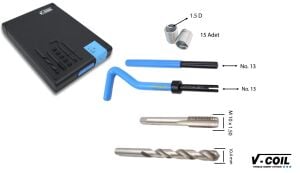 V-Coil M 10 x 1,5 Helicoil Tamir Seti Matkap Uçlu 04016