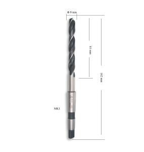 MTE 9,0 mm Mors Konik Saplı Matkap Ucu HSS (DIN 345)