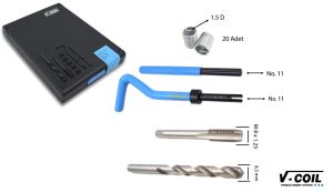 V-Coil M 8 x 1,25 Helicoil Tamir Seti Matkap Uçlu 04012
