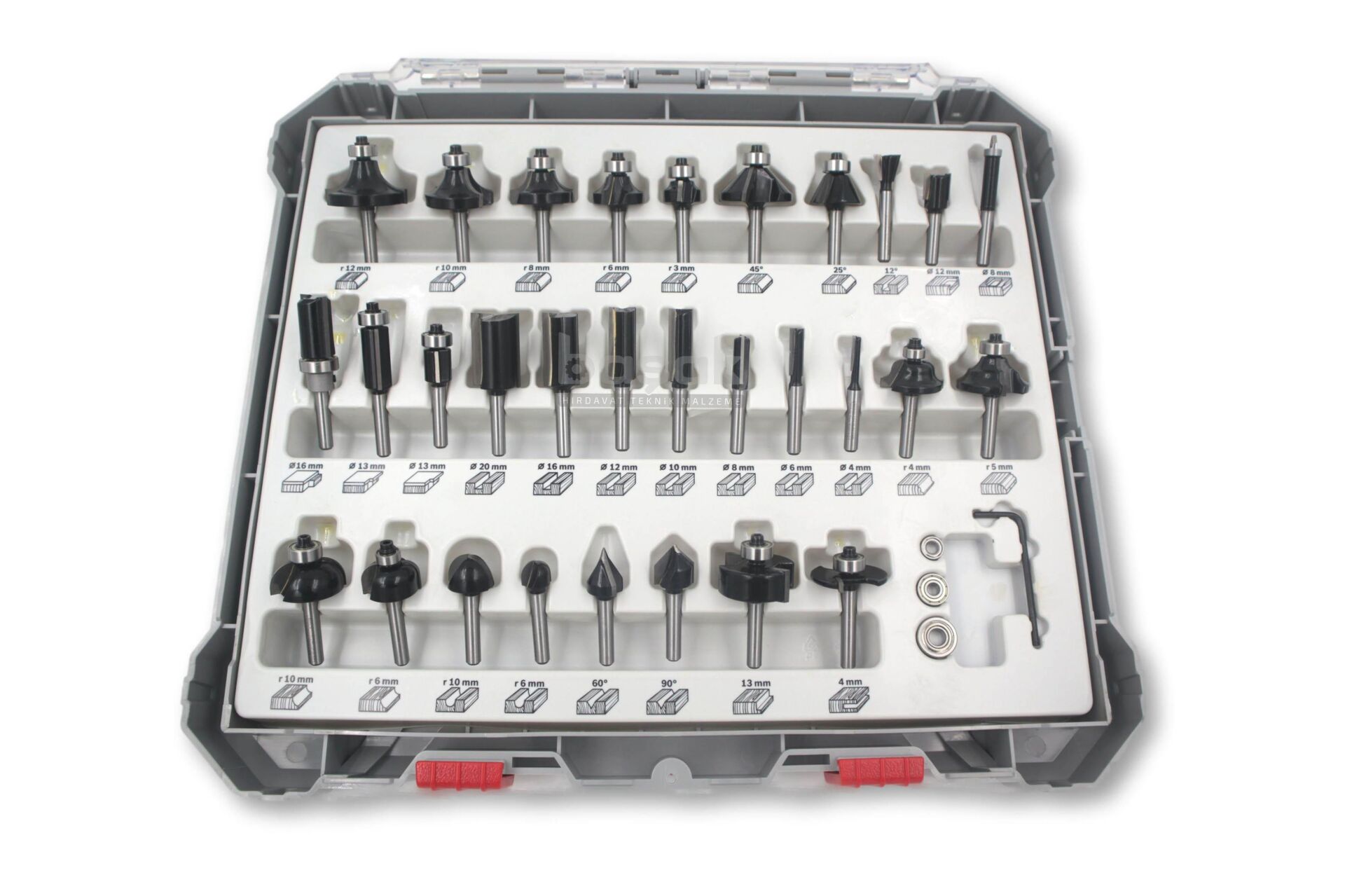 Bosch 30 Parça Ahşap Freze Ucu Seti 6 mm Şaftlı 2607017474