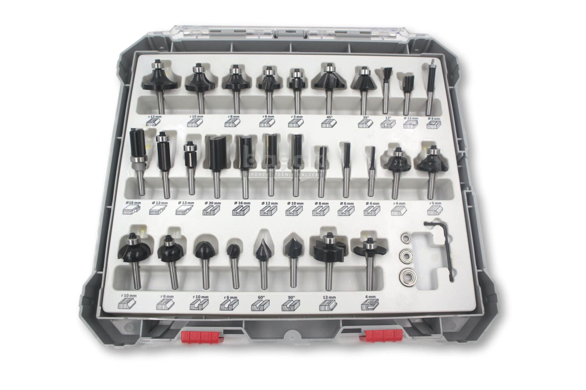 Bosch 30 Parça Ahşap Freze Ucu Seti 6 mm Şaftlı 2607017474