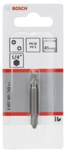 Bosch Çift taraflı uç PH2-PZ2 45 mm 1'li Çift Taraflı 2607001743