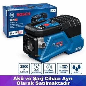 Bosch GTP 18V-28 Kendinden Emişli Akülü Su Pompası Solo 06019R6000