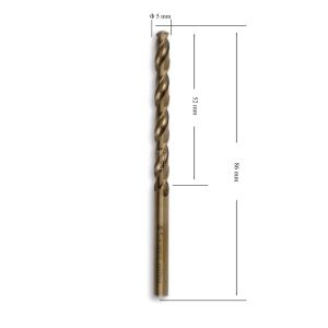 MTE 5 mm Paslanmaz Matkap Ucu Altın Seri HSS-E DIN 338