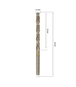 MTE 5,5 mm Paslanmaz Matkap Ucu Altın Seri HSS-E DIN 338