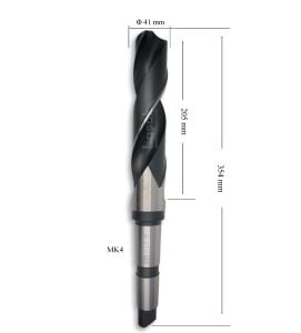 MTE 41 mm Mors Konik Saplı Matkap Ucu HSS (DIN 345)