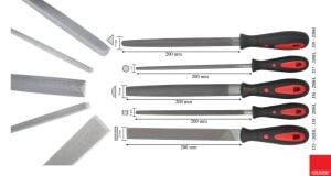 CETA-FORM J72-0852B Eğe Takımı 5 Parça 8'' Orta Diş (Kom B)