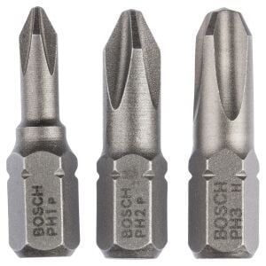 Bosch Bits Uç PH1/2/3 25 mm 3'lü Set ExtraHard 2607001752