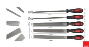 J72-1051A 5 Parça Eğe Takımı (Kombinasyon A-250 mm)