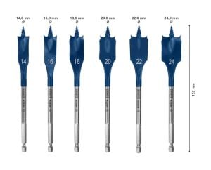 Bosch 14-24 mm 6’lı Expert Yaprak Matkap Ucu Seti 2608900332