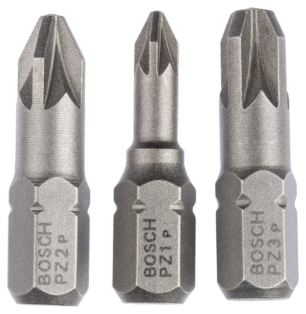 Bosch Bits Uç PZ1/2/3 25 mm 3'lü Set ExtraHard 2607001753