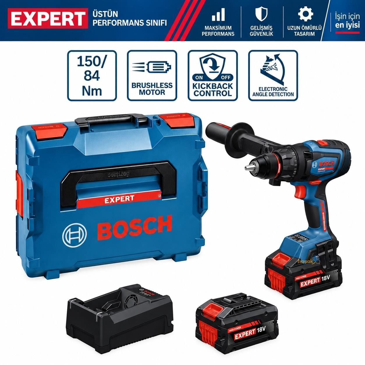 Bosch Expert EXSR18V-150 2x8 Ah. Akülü Vidalama Makinesi 06019R2201