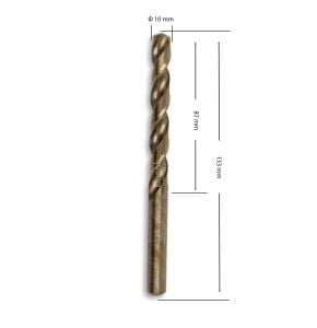 MTE 10 mm Paslanmaz Matkap Ucu Altın Seri HSS-E DIN 338