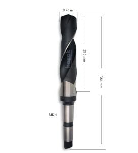 MTE 46 mm Mors Konik Saplı Matkap Ucu HSS (DIN 345)