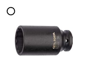 Ceta Form 36 mm 1/2” 12 Köşe Derin Havalı Lokma Anahtar C64-B36